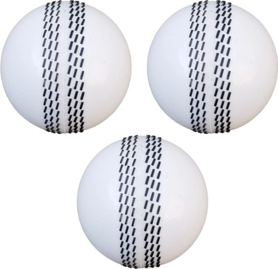 BOLDUP Cricket Rubber Synthetic Ball i10 Best for Cricket Practice Cricket Rubber Ball(Standard, Pack of 3, White)