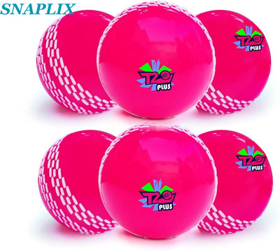 Snaplix Wind Ball Fire Edge – Sharp Bounce with Seamless Swing Cricket Synthetic Ball(Standard, Pack of 6, Pink)