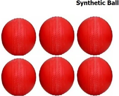 Owlix Soft Rubber Ball |cricket Synthetic ball Red (Pack of 6, Red)_ Cricket Synthetic Ball(Pack of 6, Red)