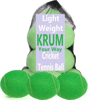 KRUM Multifunctional GREEN Balls for Tennis and Cricket - pack of 3 Cricket Tennis Ball(Standard, Pack of 3, Red)