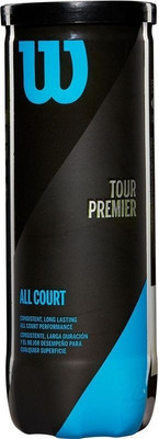 WILSON Tour Premier All Court 1 can Tennis Ball(Standard, Pack of 3)