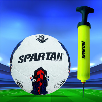 Spartan Thunder With Pump Combo Football - Size: 5(Standard, Pack of 1)