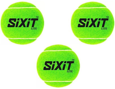 sixit Super Light Cricket Tennis Ball(Standard, Pack of 3, Green)