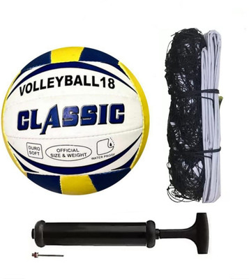 clark classic volleyball size 4 with nylon net and air pump HG Volleyball - Size: 4(Standard, Pack of 1)