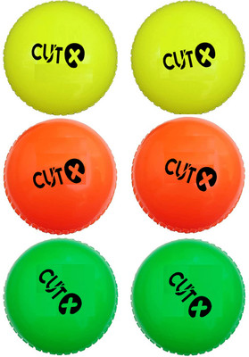 CUTX Cricket Practice Ball | Wind Ball | In & Outdoor Ball Multicoloured 6PCS Cricket Synthetic Ball(Standard, Pack of 6, Multicolor)