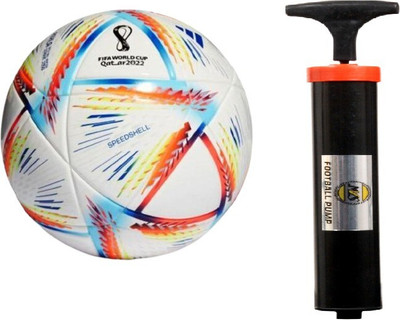 SINGHALTRADE FIFA WORLD CUP 2022 FOOTBALL WITH PUMP ( SIZE 5 ) Football - Size: 5(Standard, Pack of 1)