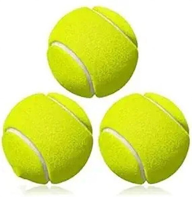 Shopeleven High Bounce Durable Cricket Tennis Ball for Indoor Outdoor Street, Beach Cricket Tennis Ball(Standard, Pack of 3, Green)