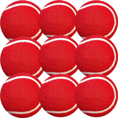 Kingdom Cricket Tennis Ball Practice Ball for Training Outdoor Game Perfect for Cricket Cricket Tennis Ball(Standard, Pack of 9)