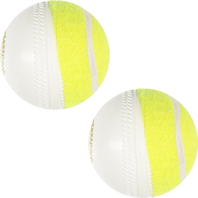 omtex Swing Ball White Green Cricket Tennis Ball(Standard, Pack of 2)