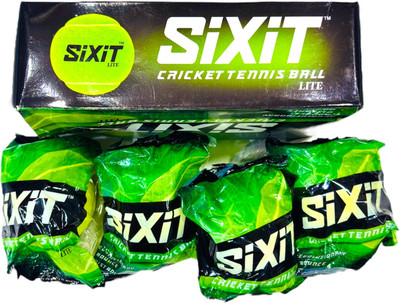 sixit Light Weight Green Cricket Rubber Ball(Standard, Pack of 6, Green)