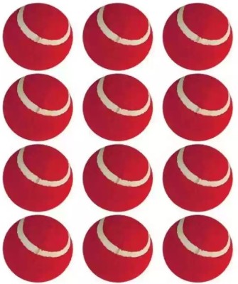 HTM Cricket Rubber Balls for Kids and Youth - Pack of 12 Cricket Tennis Ball(Pack of 12)