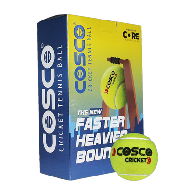 COSCO Light Weight Cricket Tennis Ball(Standard, Pack of 6, Yellow)