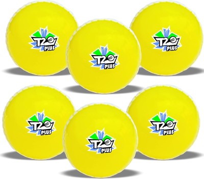 Jaspo T-20 Plus Practice Cricket Ball/Wind Balls for - Indoor & Outdoor Street & Beach Cricket Synthetic Ball(Pack of 6, Yellow)