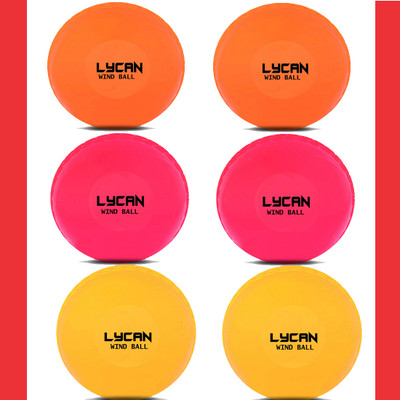 LYCAN Cricket Wind Ball (Pack of 6) - Made in India Smooth Cricket Cricket Synthetic Ball(Standard, Pack of 6, Multicolor)