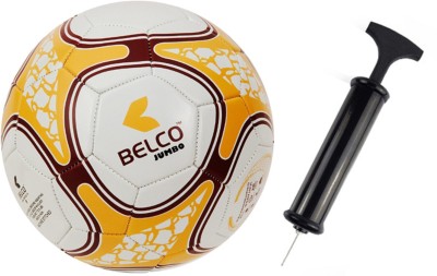 BELCO Diablo 4 for Match & Training Football - Size: 5(Pack of 1, White, Orange)