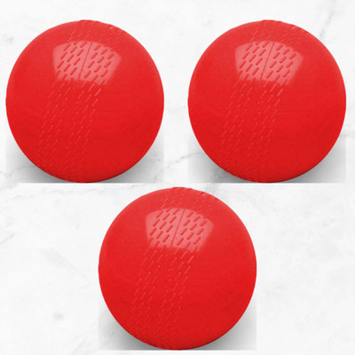 Stallion Cricket Hard Plastic Ball 50 Gram Perfect for Cricket Plastic Cricket Training Ball(Standard, Pack of 3, Red)