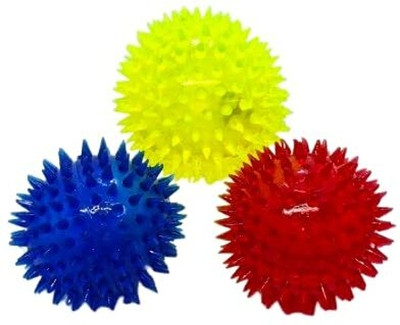 KFENTERPRISE Plastic Light Ball for Kids Play Led Soft Bouncing Flashing Lightning Jumping Ball(Kids, Pack of 3)