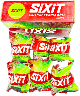 sixit Heavy Weight Green Cricket Rubber Ball(Standard, Pack of 6, Green)