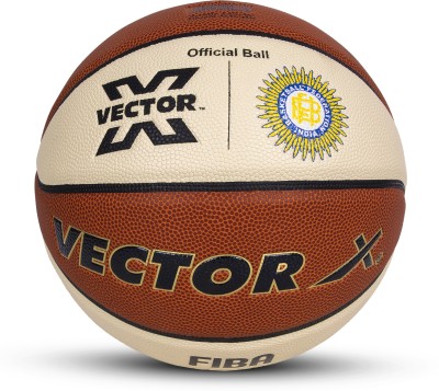 VECTOR X HG-100 Premium Microfiber PU, BFI & FIBA Approved Official Ball Basketball - Size: 7(Pack of 1)