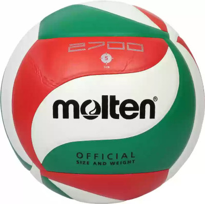 Molten Volley Ball V5M2700 Volleyball - Size: 5(Standard, Pack of 1, White, Red, Green)