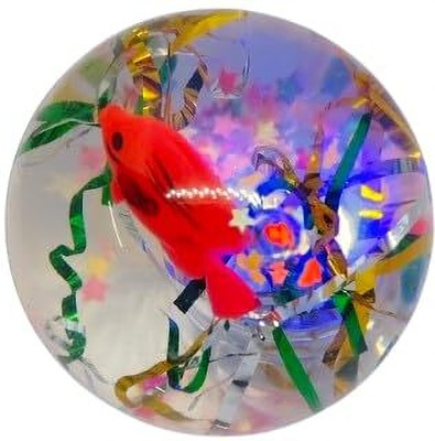 KFENTERPRISE Toys Bouncing led Light with Glitter Water Ball 65mm Novelty Jumping Flashing Jumping Ball(Standard, Pack of 1)