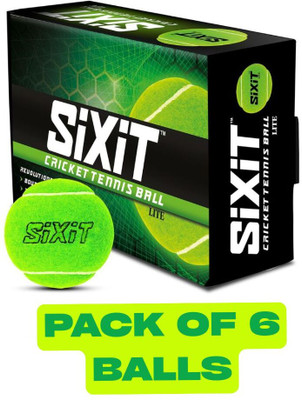 SportsNest SIXIT GREEN Cricket Tennis Ball Cricket Tennis Ball(Standard, Pack of 6, Yellow)