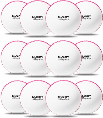 Jaspo MyGHTY Swing Cricket Ball, Soft PVC Cricket Ball-Weight 110g Cricket Synthetic Ball(Standard, Pack of 12, White)