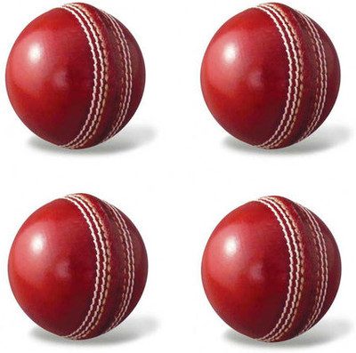 Iris Grape Cricket Ball, White Pacer Test Professional Grade Cricket Leather Ball(Standard, Pack of 1, Red)