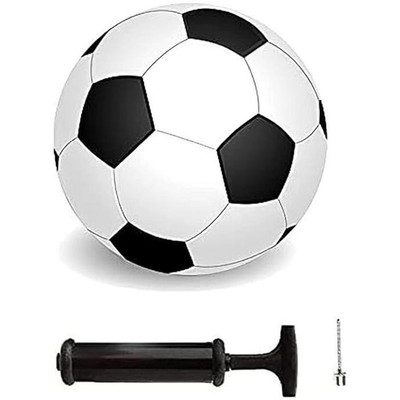 Zam Zam Electronics Black & White Football with pump Football - Size: 5(Standard, Pack of 1, Black, White)
