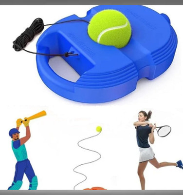 Fennyops Practice Ball with String Trainer Rebound Ball Cricket Training Ball_F63 Cricket Tennis Ball(Standard, Pack of 1, Blue)