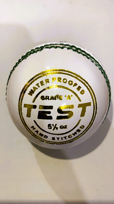 Cricketkingdom White TEST Leather Ball Cricket Leather Ball(Standard, Pack of 1, White)