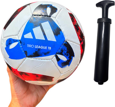 Anriox TIRO LEAGUE TB FIFA international match hand stitched football with Pump & Pin Football - Size: 5(Standard, Pack of 1, Multicolor)