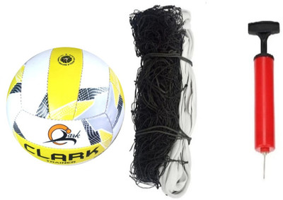 clark yw pu volleyball with nylon net xc9 and pump Volleyball - Size: 4(Standard, Pack of 1)