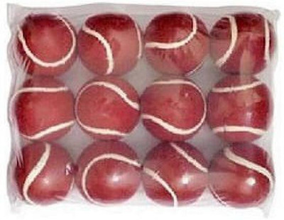 gamers hub Tenis ball solid red pack of 12 Cricket Tenis Ball Cricket Tennis Ball(Standard, Pack of 1, Red)