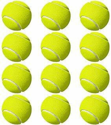 HOC Cricket Tennis Ball Tennis Ball (Pack of 12, Yellow) Cricket Tennis Ball(Standard, Pack of 12, Yellow)