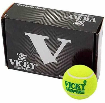 VICKY VICKY VICKY ORIGIONAL BALL Cricket Tennis Ball(Standard, Pack of 6, Yellow)
