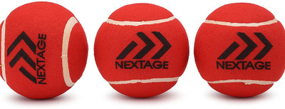 Nextage PowerRed Cricket Tennis Ball(Standard, Pack of 3)