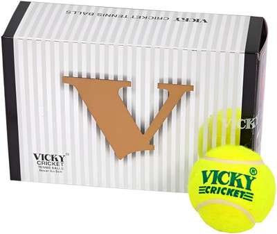 VICKEY MD VICKY Cricket Tennis Ball(Standard, Pack of 6, Yellow)