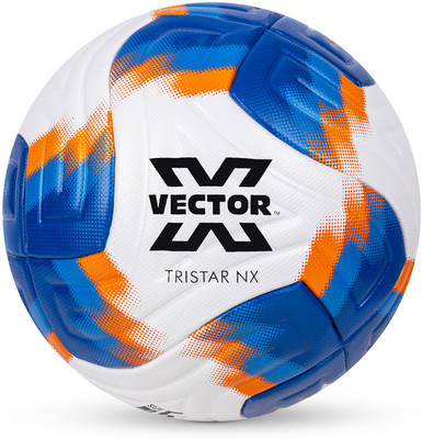 VECTOR X Tristar NX PU Thermo Bonded Soccer Ball+Needle training & match professional Football - Size: 5(Standard, Pack of 1)