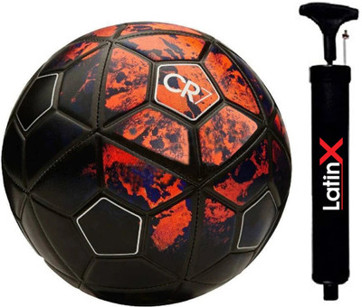 HOC CR7 RED WITH PUMP Football - Size: 5(Standard, Pack of 2, Red)