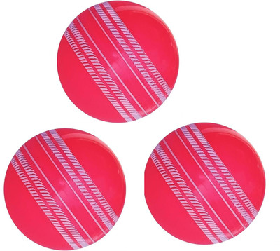 sPORTZ I10 CRICKET BALL , PINK , PACK OF 3 Cricket Tennis Ball(Standard, Pack of 3, Pink)