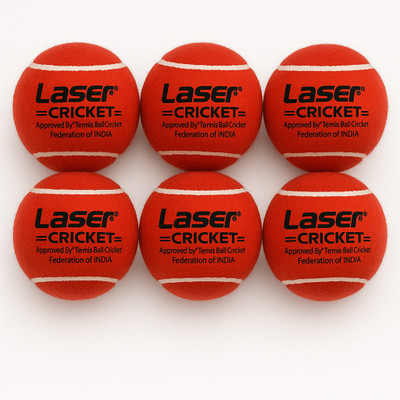 LASER Cricket Tennis ball (Heavy) Cricket Tennis Ball(Standard, Pack of 6, Maroon)