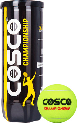 COSCO Championship Lawn Tennis Ball(Standard, Pack of 3, Yellow)