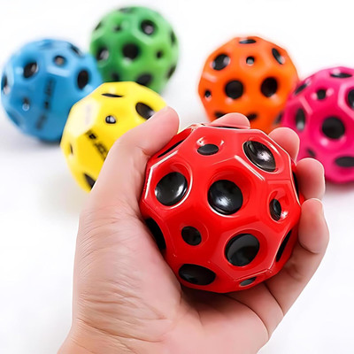 Aapeshwar Bouncing Moon Ball for Kids Soft Rubber Bounce Ball Toy Best Gift Handball(Standard, Pack of 1, Multicolor)