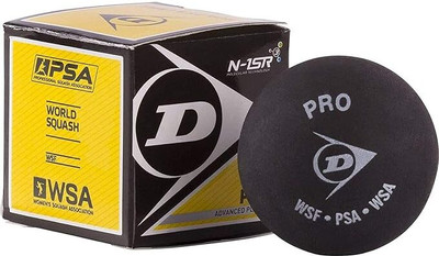VECTOR X Dunlop Pro Double Dot Rubber Squash Ball Pack of 8 Squash Ball(Standard, Pack of 8, Black)