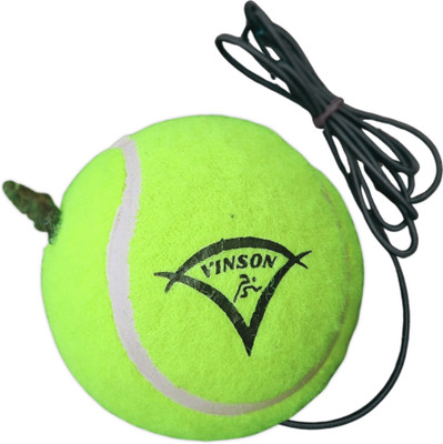 Vinsonsports VINSON Hanging Tennis Ball Yellow with Rope for Cricket Training Practice Cricket Training Ball(Standard, Pack of 1, Green)