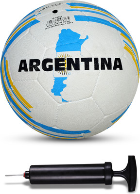 NIVIA Combo Country Color (Argentina) Moulded Football With Ball Pump Football - Size: 5(Standard, Pack of 2, Multicolor)