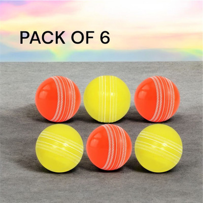 MGT PVC Cricket Wind Balls, Set OF 6, Wind Ball for Matches & Practice Cricket Synthetic Ball(Standard, Pack of 6, Multicolor)