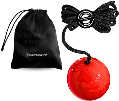 proverve Synthetic/PVC Cricket Ball For Cricket Practice & Training, Hanging Cricket Ball Cricket Training Ball(Standard, Pack of 1, Red)
