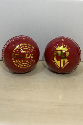 Cricketkingdom CLUB BALL CRICKET LEATHER BALL Cricket Leather Ball(Standard, Pack of 2, Red)